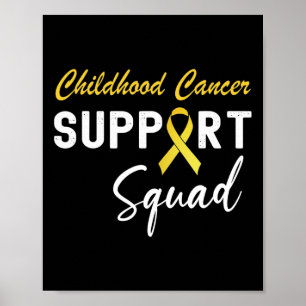 Childhood Cancer Awareness Support Squad Golden Ri Poster
