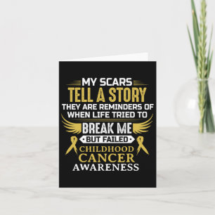 Childhood Cancer Awareness Survivor Ribbon Men Wom Card