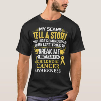 Childhood Cancer Awareness Survivor Ribbon Men Wom T-Shirt