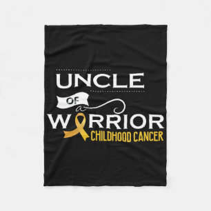 Childhood Cancer Awareness Uncle Of A Warrior 1 Fleece Blanket