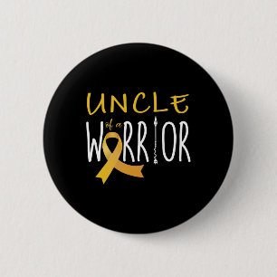 Childhood cancer awareness Uncle of a warrior  2 Inch Round Button