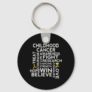 Childhood Cancer Awareness Walk Ribbon Keychain