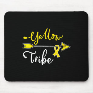 Childhood Cancer Awareness Yellow Ribbon Sarcoma B Mouse Pad