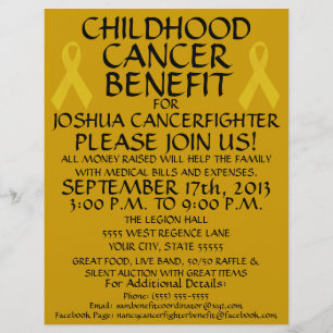 Childhood Cancer Benefit Flyer