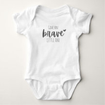 childhood cancer. brave. Custom Baby Bodysuit 