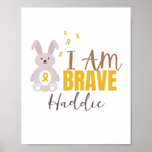 childhood cancer. brave. Custom name Poster Prints