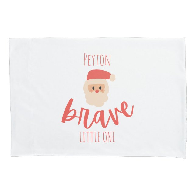 childhood cancer brave personalized ChristmasSanta Pillowcase (Front)