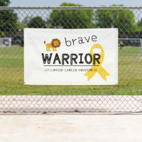 childhood cancer brave warrior Banner Outdoor sign