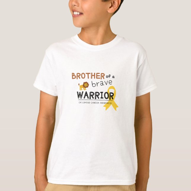 childhood cancer.brave warrior brother. T-Shirt (Front)