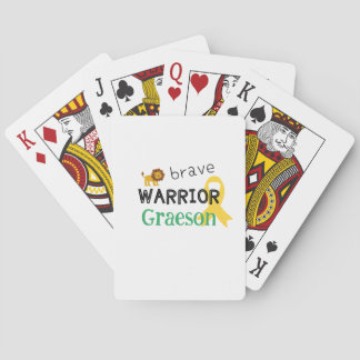 childhood cancer.brave warrior.Custom PlayingCards Playing Cards