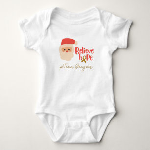 childhood cancer Christmas Custom Baby Bodysuit