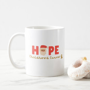 childhood cancer Christmas hope santa Mug