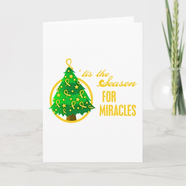 Childhood Cancer Christmas Miracles Holiday Card (Front)