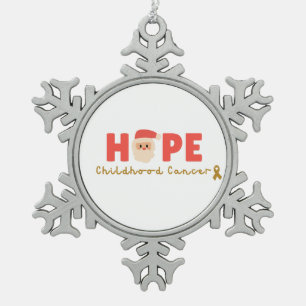 childhood cancer Christmas snowflake Ornament