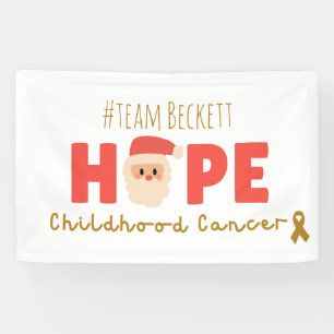 childhood cancer Custom Christmas Banner Sign 