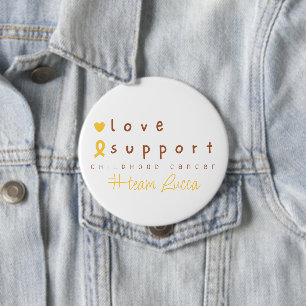 childhood cancer Custom Name Button