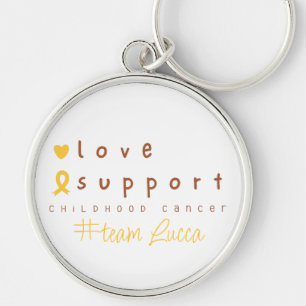 childhood cancer Custom Name Keychain