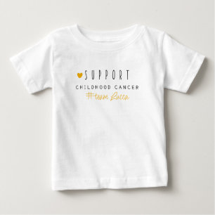 childhood cancer. Custom #team name. Baby T-Shirt