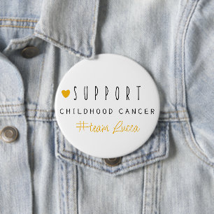 childhood cancer. Custom #team name. Button