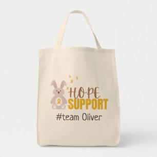 childhood cancer. Custom #team name. Totes Bags