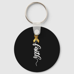 Childhood Cancer Faith Childhood Cancer Awareness  Keychain