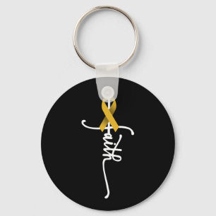 Childhood Cancer Faith Childhood Cancer Awareness Keychain