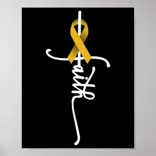 Childhood Cancer Faith Childhood Cancer Awareness Poster