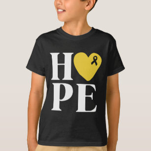 Childhood Cancer Fighter Hope Gold Ribbon Awarene T-Shirt