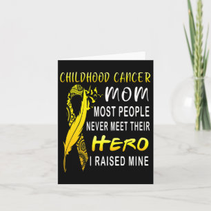Childhood Cancer Fighter Mom My Son Is My Hero Wom Card