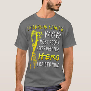 Childhood Cancer Fighter Mom My Son Is My Hero Wom T-Shirt