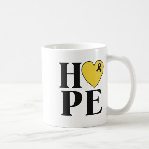 Childhood Cancer Fighter Shirts Hope Gold Ribbon A Coffee Mug