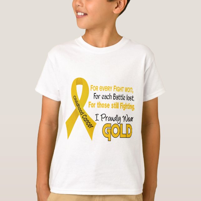 Childhood Cancer For Every…..I Proudly Wear Gold 1 T-Shirt (Front)