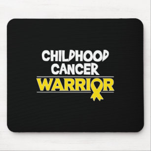 Childhood Cancer Gift Gold Awareness Ribbon Mouse Pad