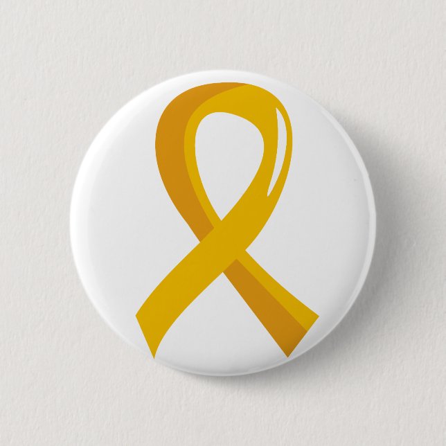 Childhood Cancer Gold Ribbon 3 2 Inch Round Button (Front)