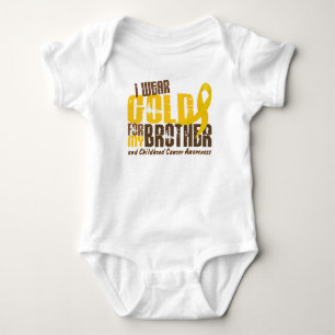 Childhood Cancer I WEAR GOLD FOR MY BROTHER 6.3 Baby Bodysuit