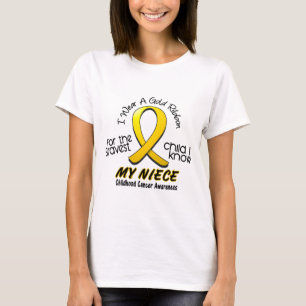 Childhood Cancer I Wear Gold Ribbon For My Niece T-Shirt