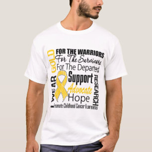 Childhood Cancer I Wear Gold Ribbon TRIBUTE T-Shirt
