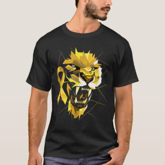 Childhood Cancer Lion Warrior - Golden Awareness R T-Shirt