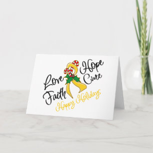 Childhood Cancer Love Hope Holidays Holiday Card