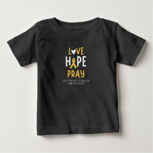 childhood cancer.love.hope.pray. Baby T-Shirt