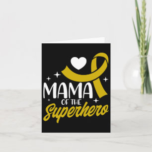 Childhood Cancer Mama Of A Superhero Ribbon  Card