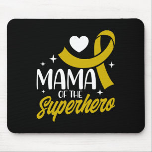 Childhood Cancer Mama Of A Superhero Ribbon Mouse Pad