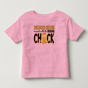 Childhood Cancer Messed With The Wrong Chick Toddler T-shirt