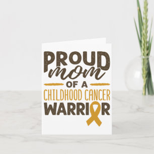 Childhood Cancer Mom Awareness Gold Ribbon Card
