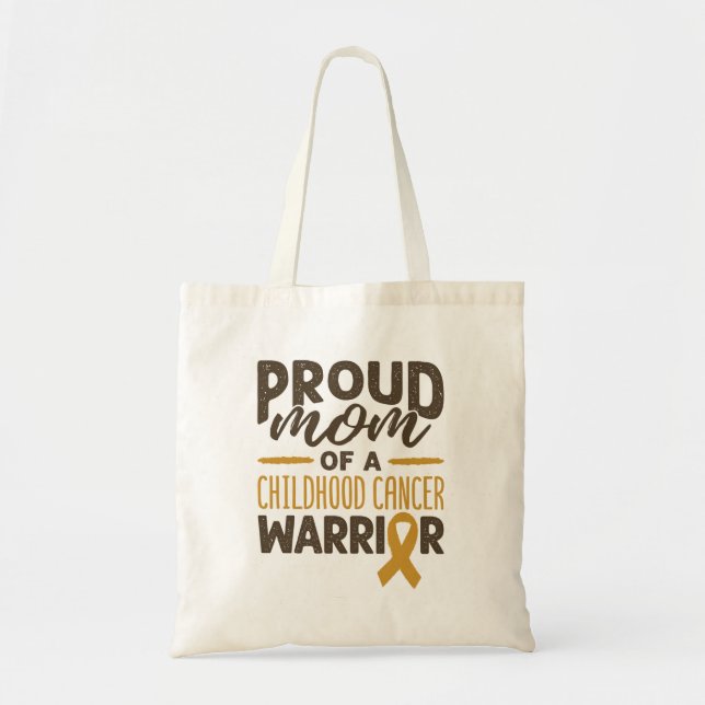 Childhood Cancer Mom Mother Proud Mom Tote Bag (Front)