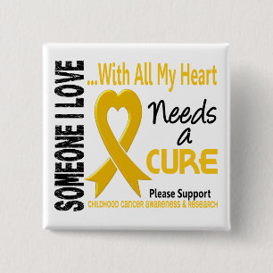 Childhood Cancer Needs A Cure 3 2 Inch Square Button