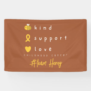 childhood cancer personalized name Banner Sign