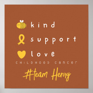 childhood cancer personalized Poster Prints Sign