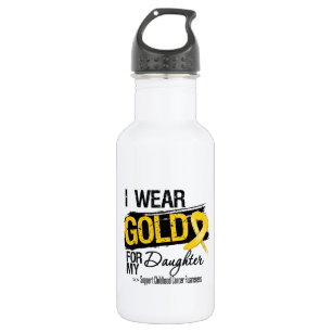 Childhood Cancer Ribbon For My Daughter 532 Ml Water Bottle