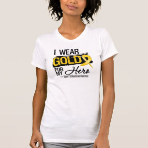 Childhood Cancer Ribbon For My Hero T-Shirt